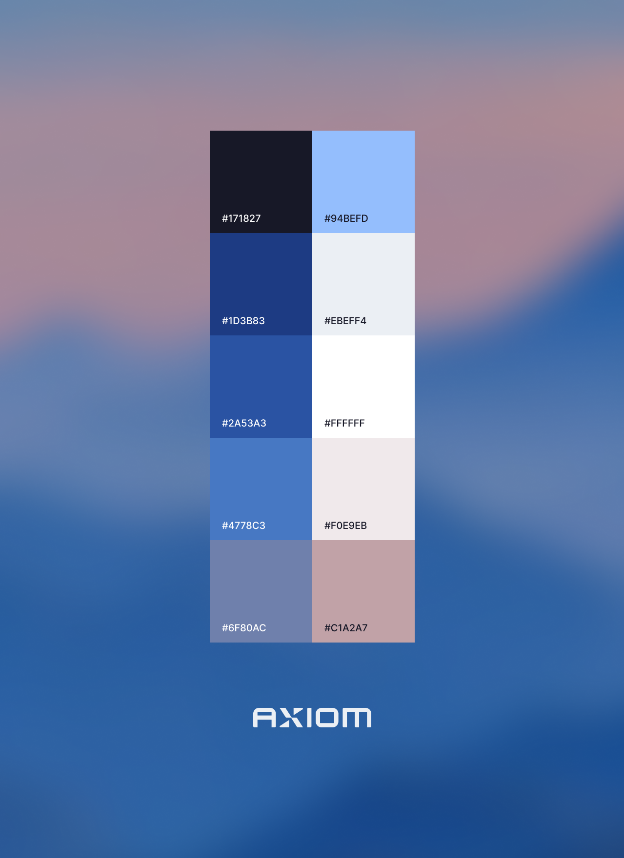 The Axiom colour palette