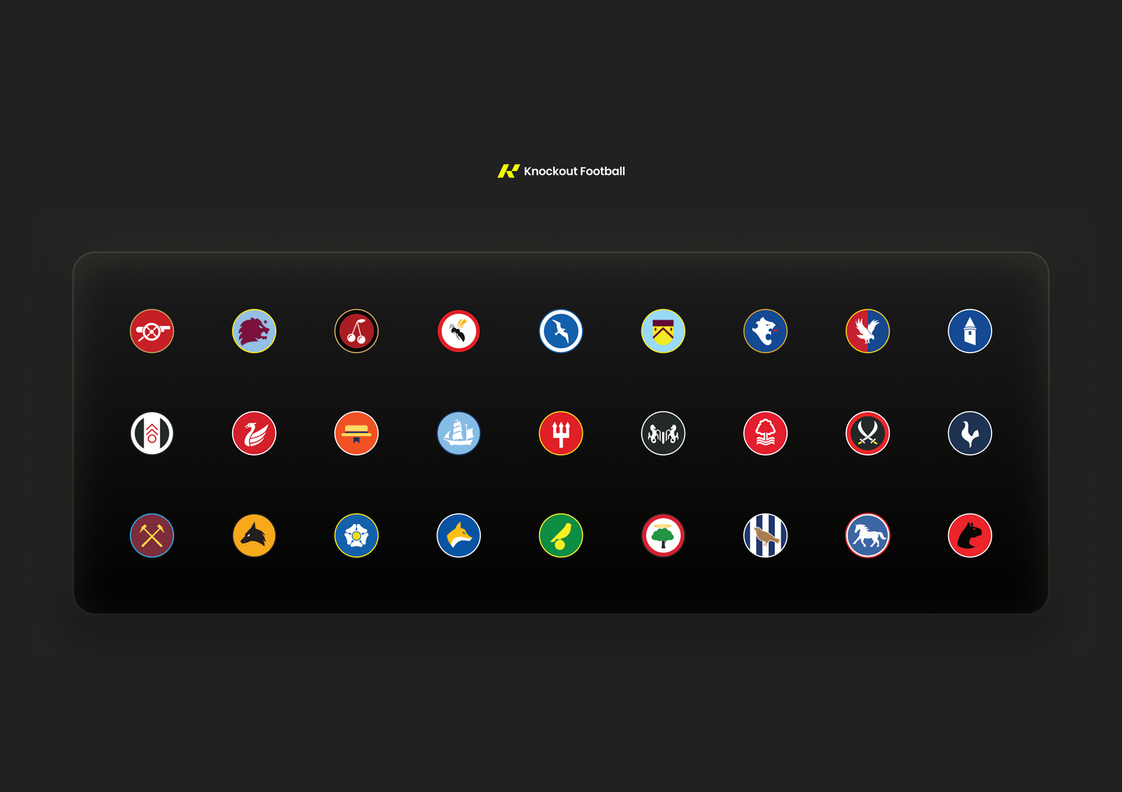 Knockout Football club badges
