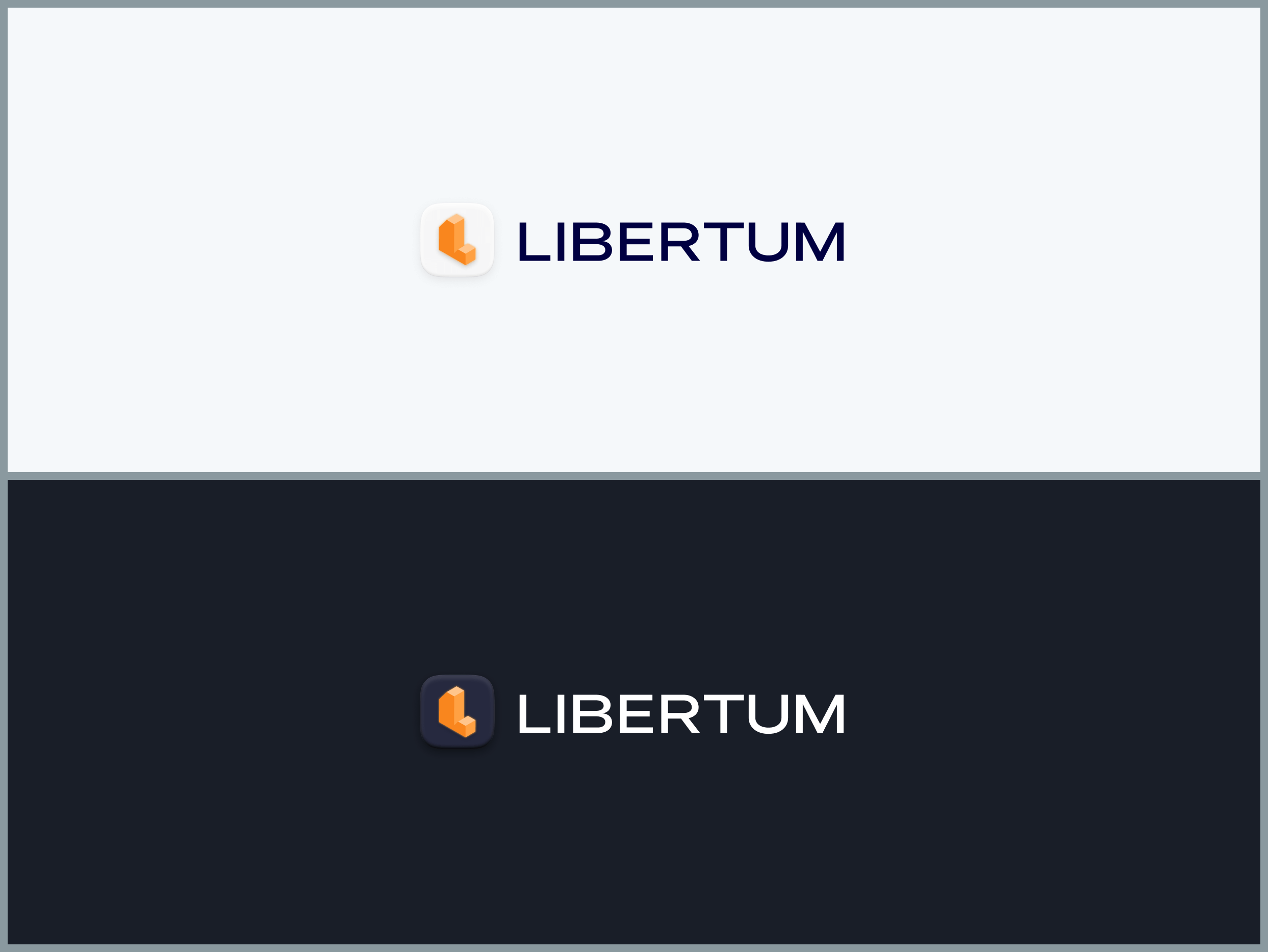 Libertum logo variations