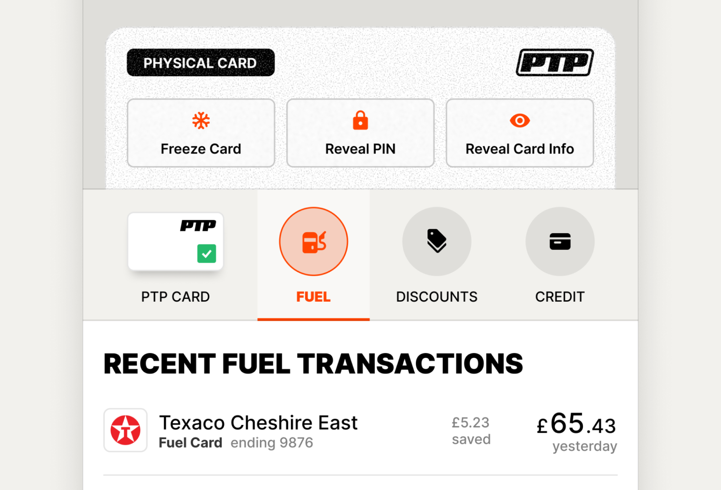 ProTradePay card options