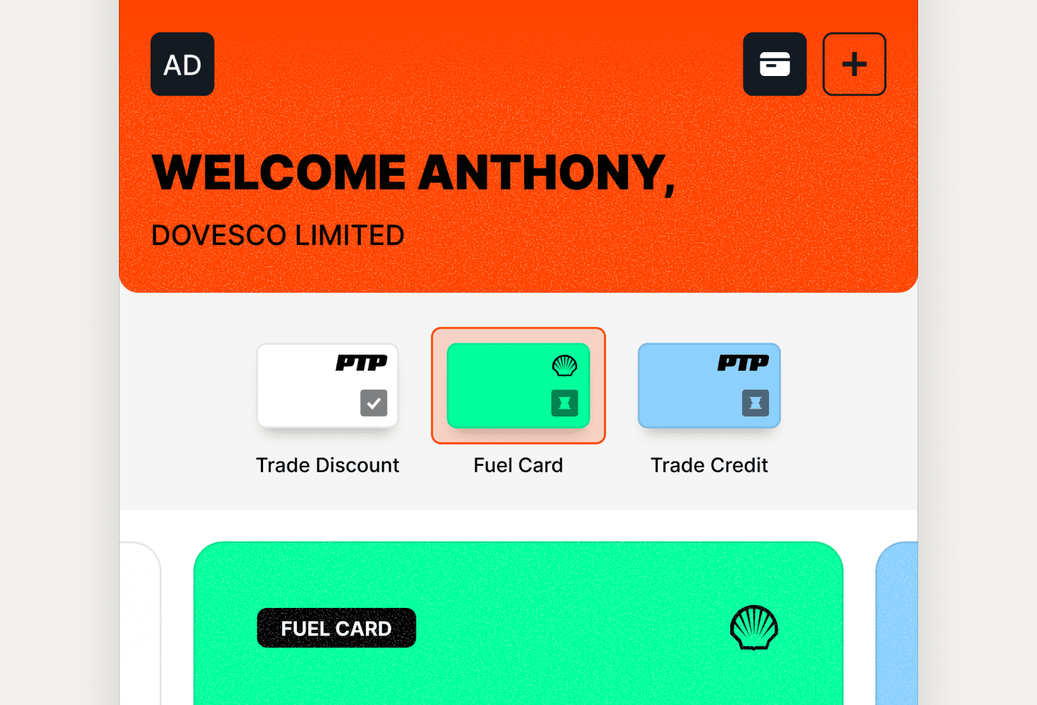 The ProTradePay card up close